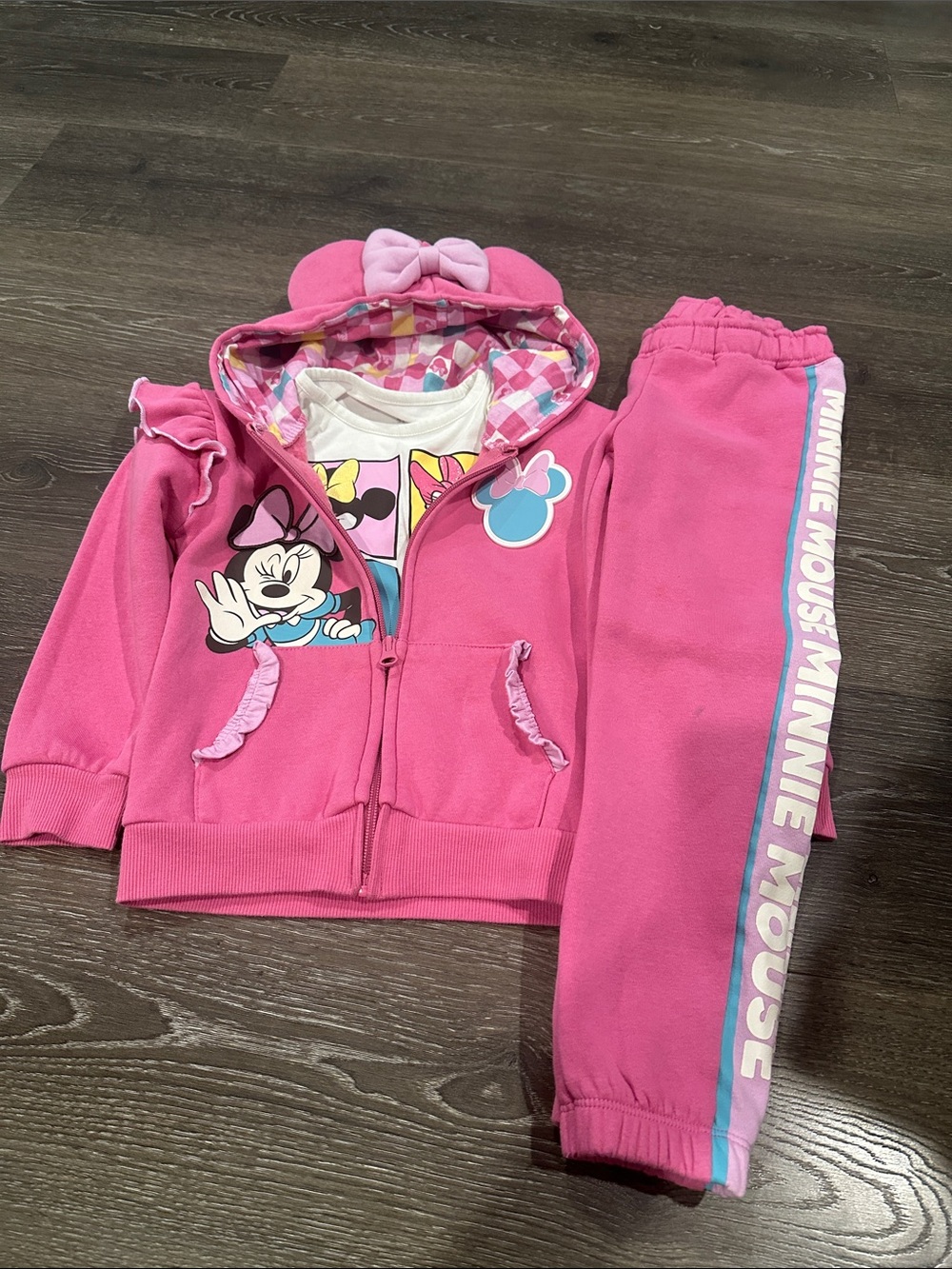 Pink Girls Hoodie & Jogger 3 piece Set